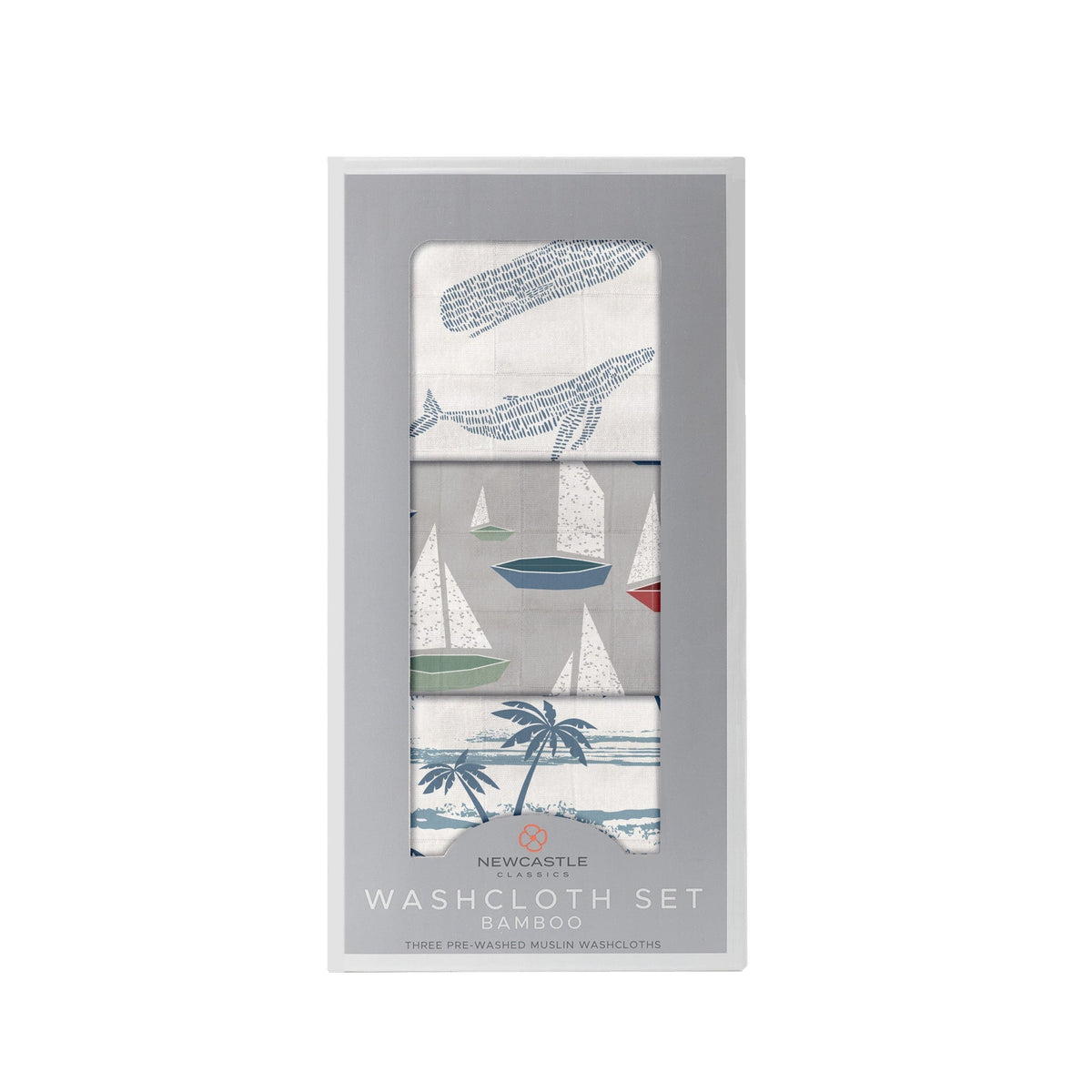 Ocean Tides Bamboo Washcloth Set of 3-0