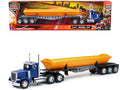 Peterbilt 379 Truck with Side Dump Blue and Yellow "Long Haul Truckers" Series 1/32 Diecast Model by New Ray-0