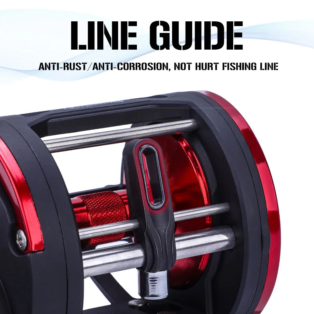 rolling Drum Fishing Reel 28kg Max DragRight Hand Red-1