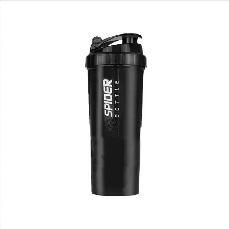 3-Layer Protein Shaker Bottle Black-0