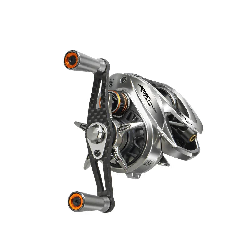 Baitcasting Fishing Reel Magnetic Braking Right Hand Silver-2