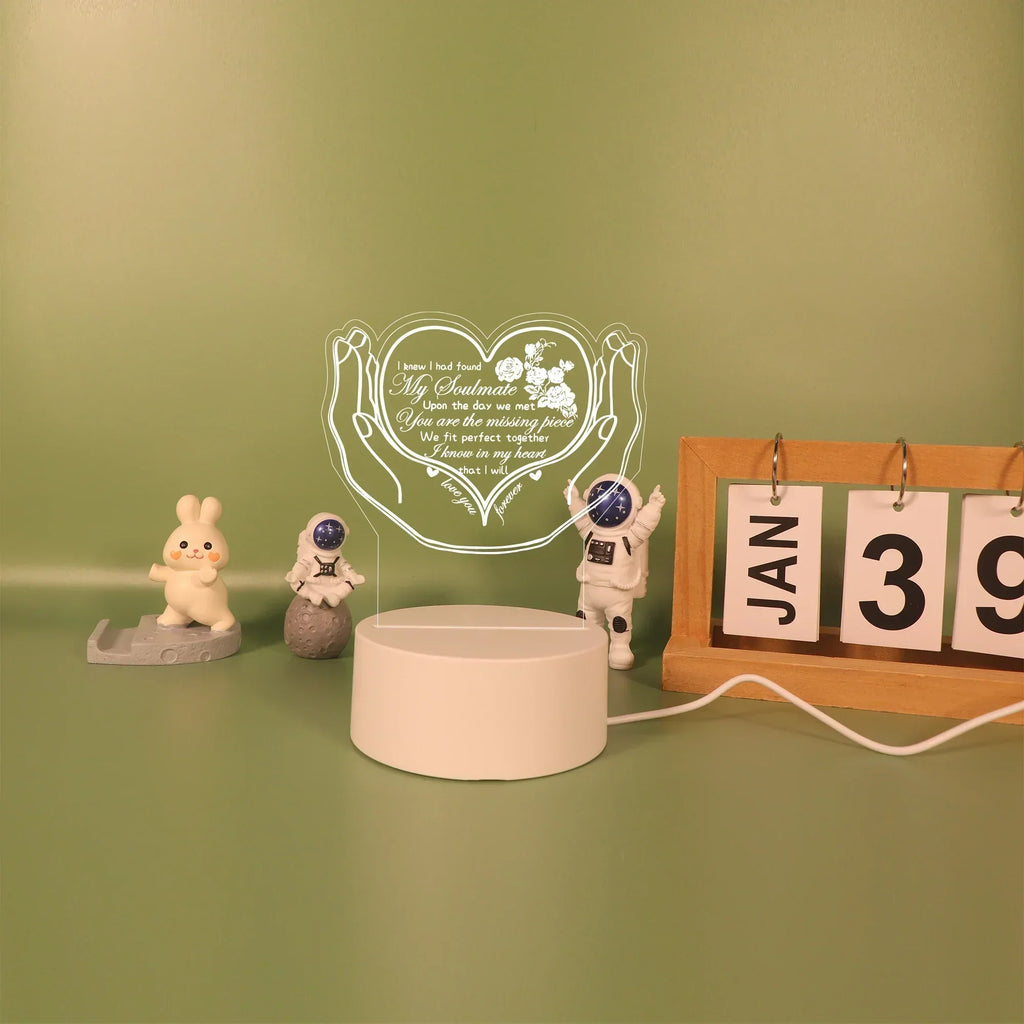 I Love You 3D Acrylic LED Night Light-4