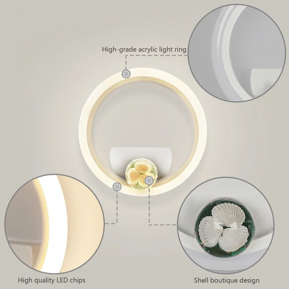 2 pcs Gold Elegance: Modern LED Wall Light for Stylish Home Decor-4