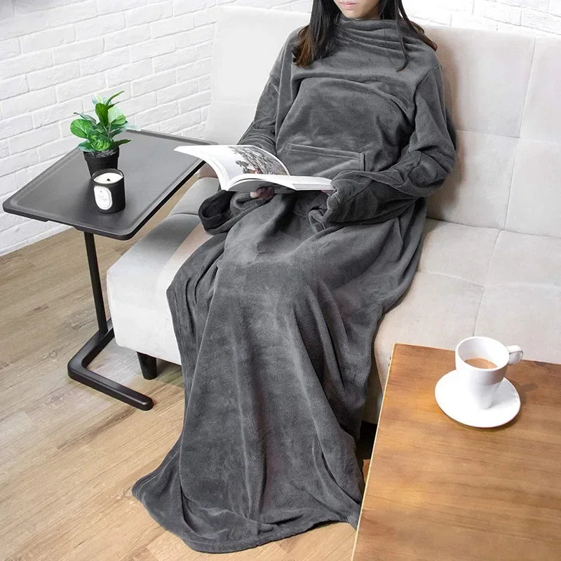 Wearable Flannel TV Blanket-1
