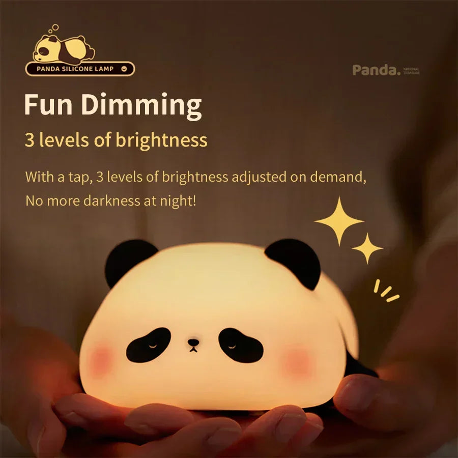 Cute Panda Silicone Night Lamp-2