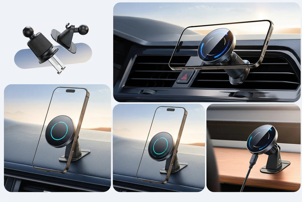 Magnetic Wireless Charging Car Phone Holder-1
