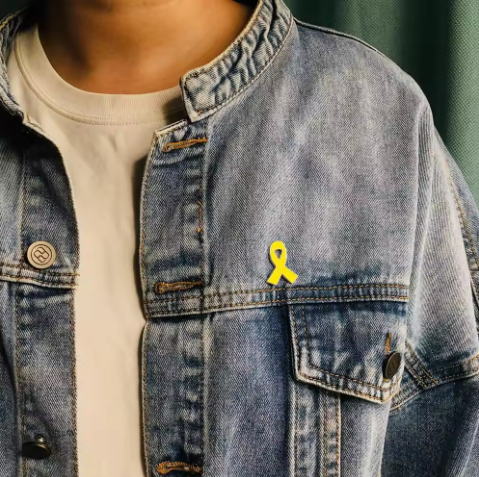 ''Bring Them Home NOW'' Yellow Ribbon Hostage Pin-2