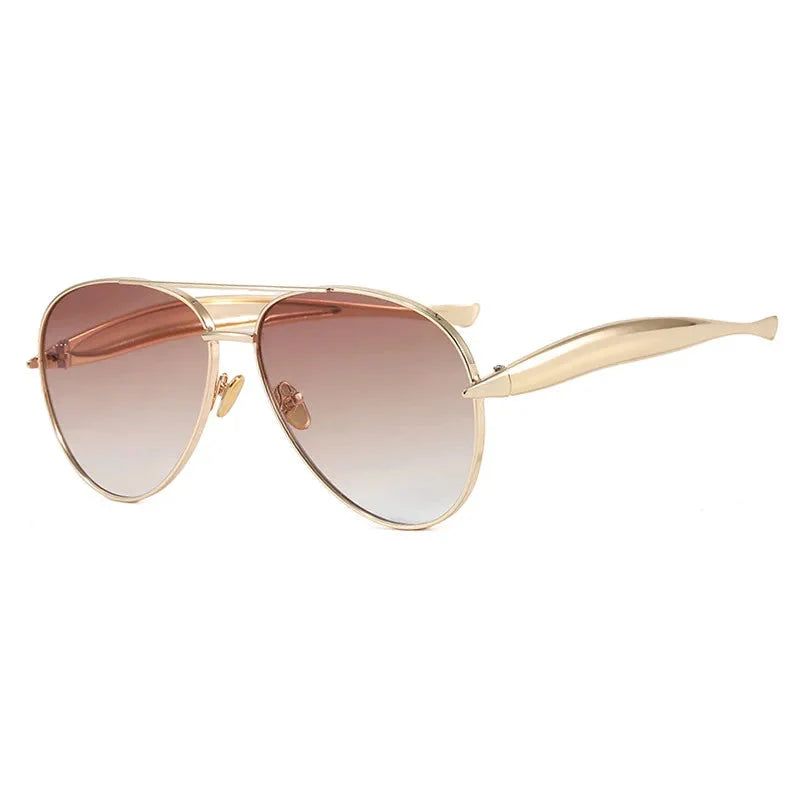 Fearless Gold Oversized Sunglasses-11