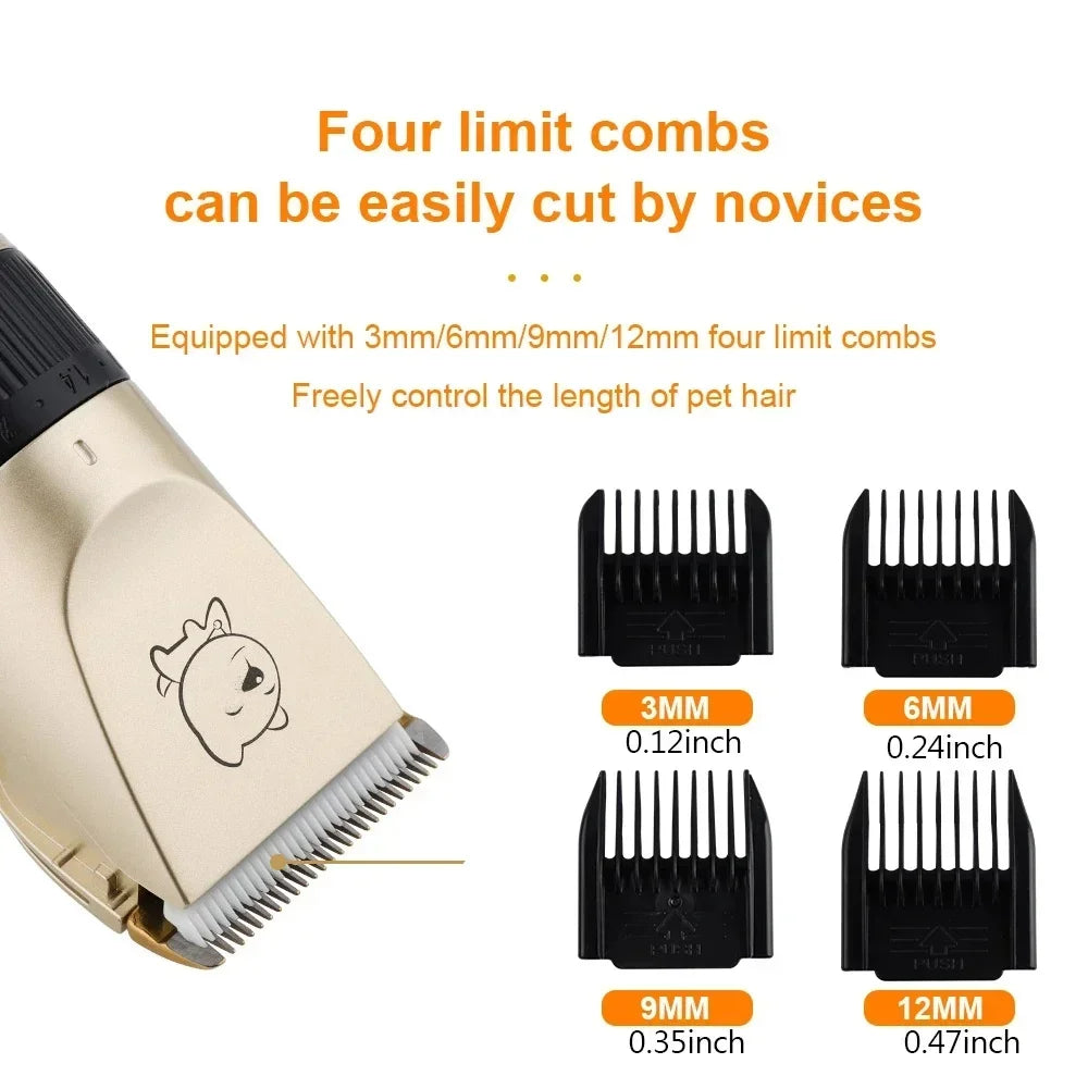 Dog Professional Hair Clipper Electrical Grooming Trimmer for Pets USB Rechargeable Cat Shaver Animals Haircut Machine-0