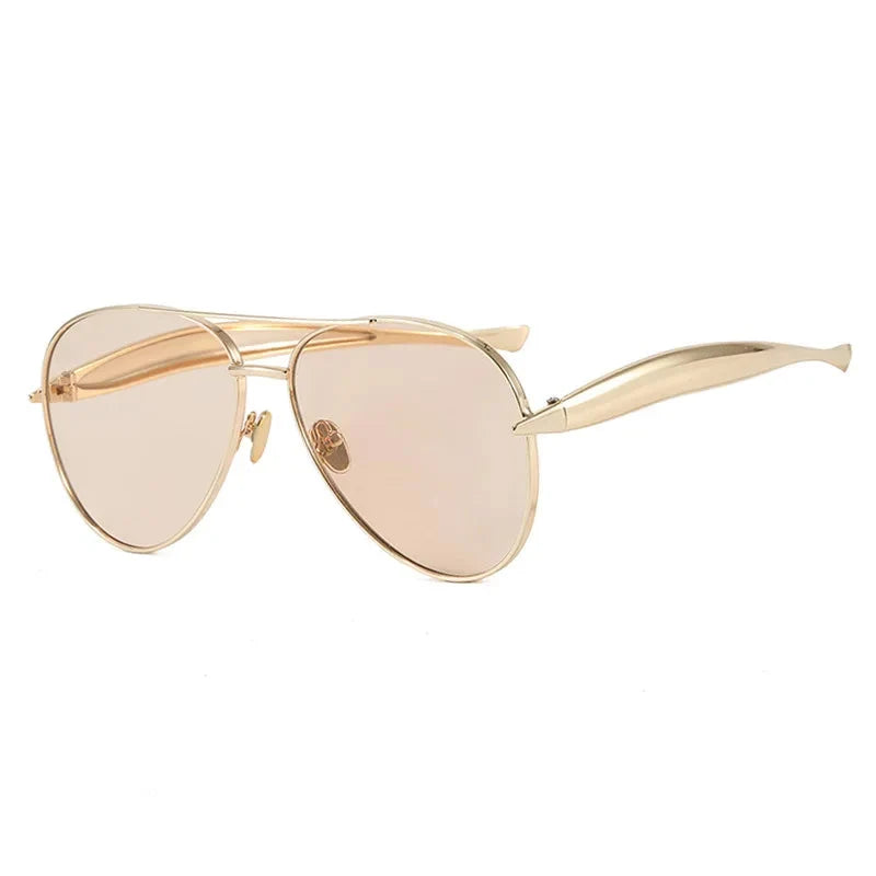 Fearless Gold Oversized Sunglasses-12