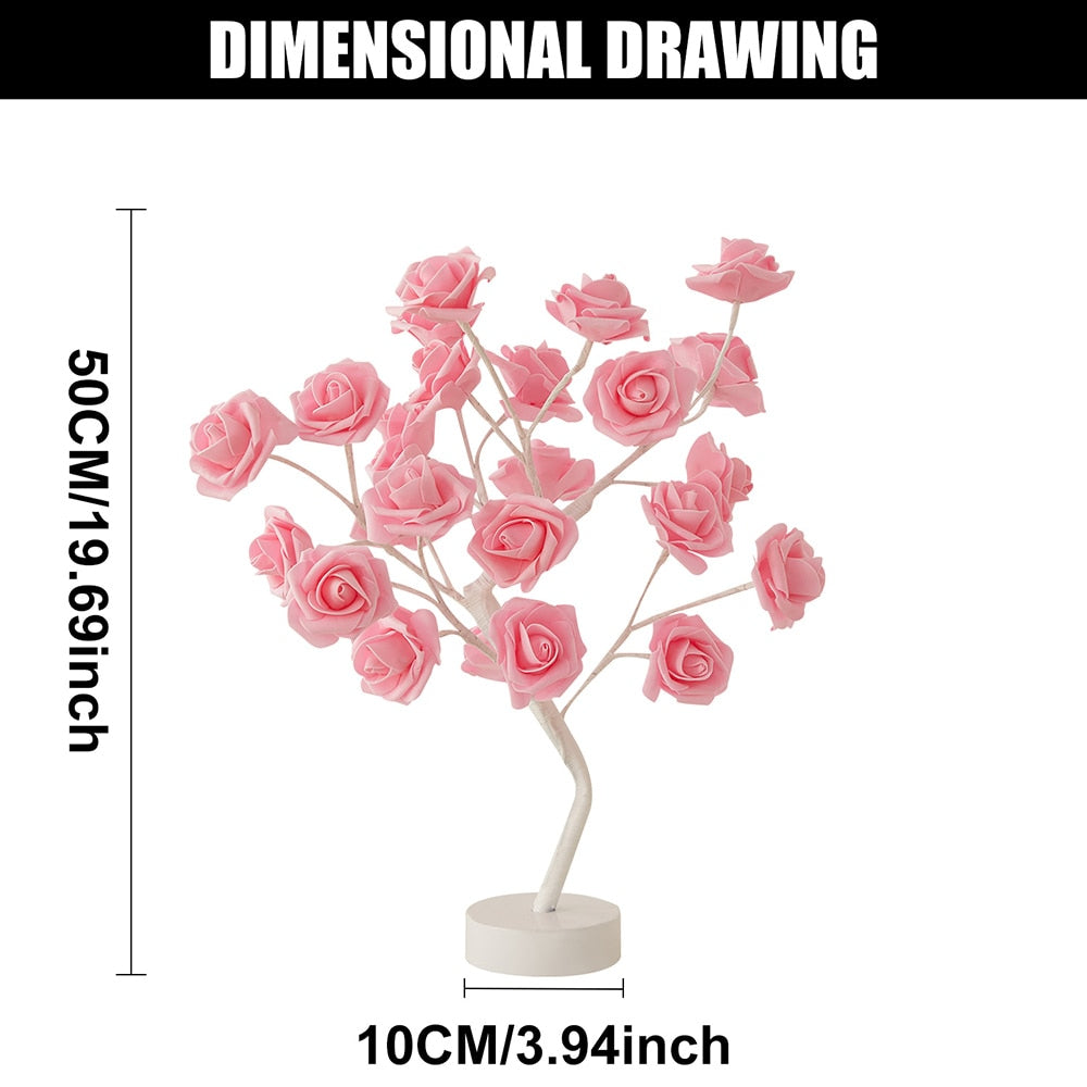 Table Lamp Rose Flower Tree-1