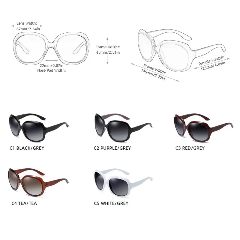 Oversized Round Sunglasses Women-3