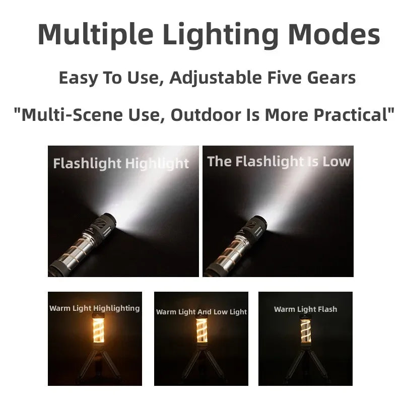 Tactical Outdoor Camping Mosquito Killer Lamp LED Flashlight Black-3