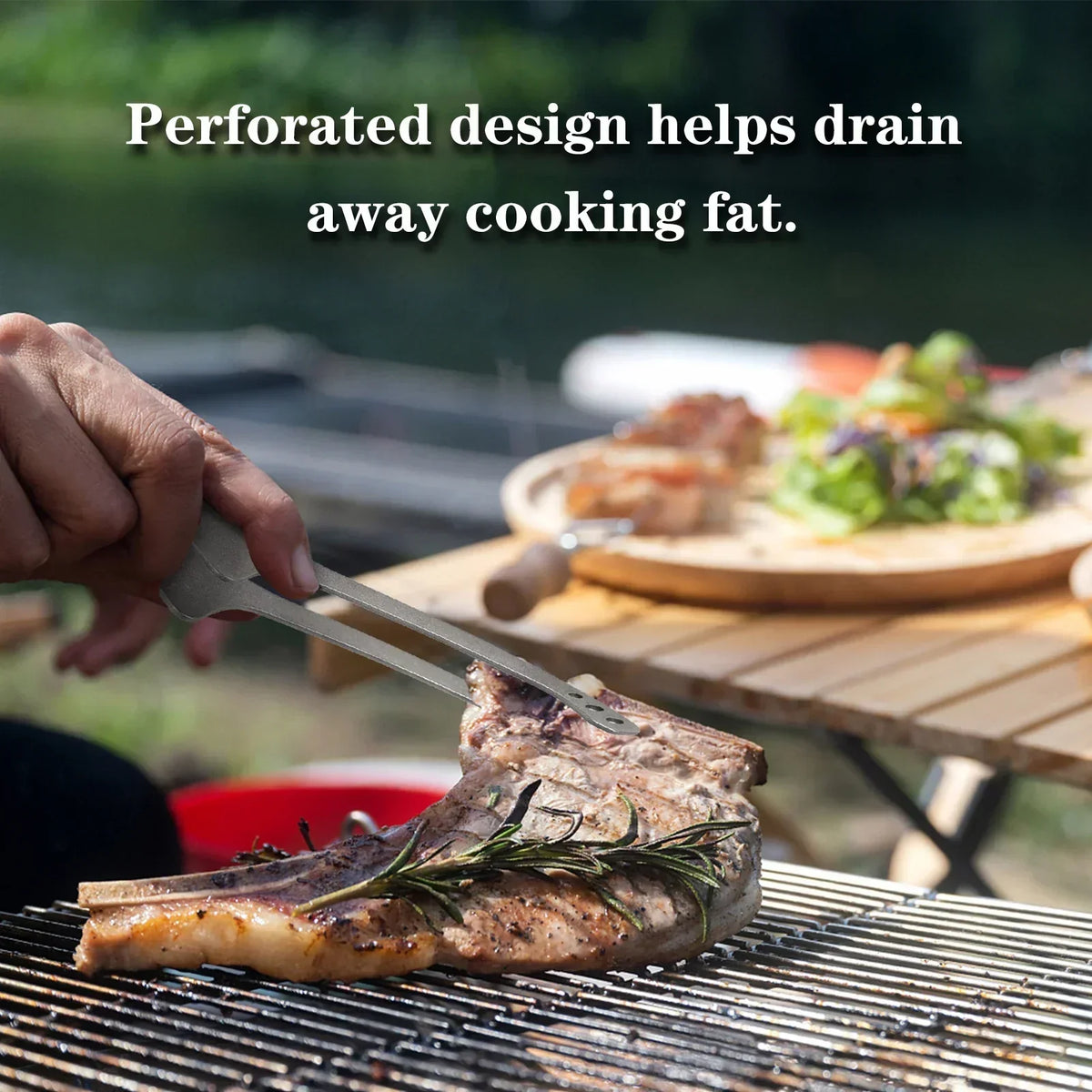 9.2 Inch Lightweight BBQ Grill Tongs-4