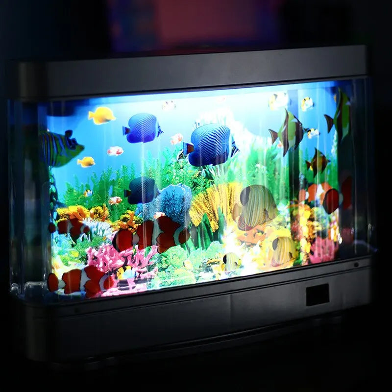Ocean Motion LED Fish Tank Night Light– EU Plug (Adapter Required for AU Use)-4