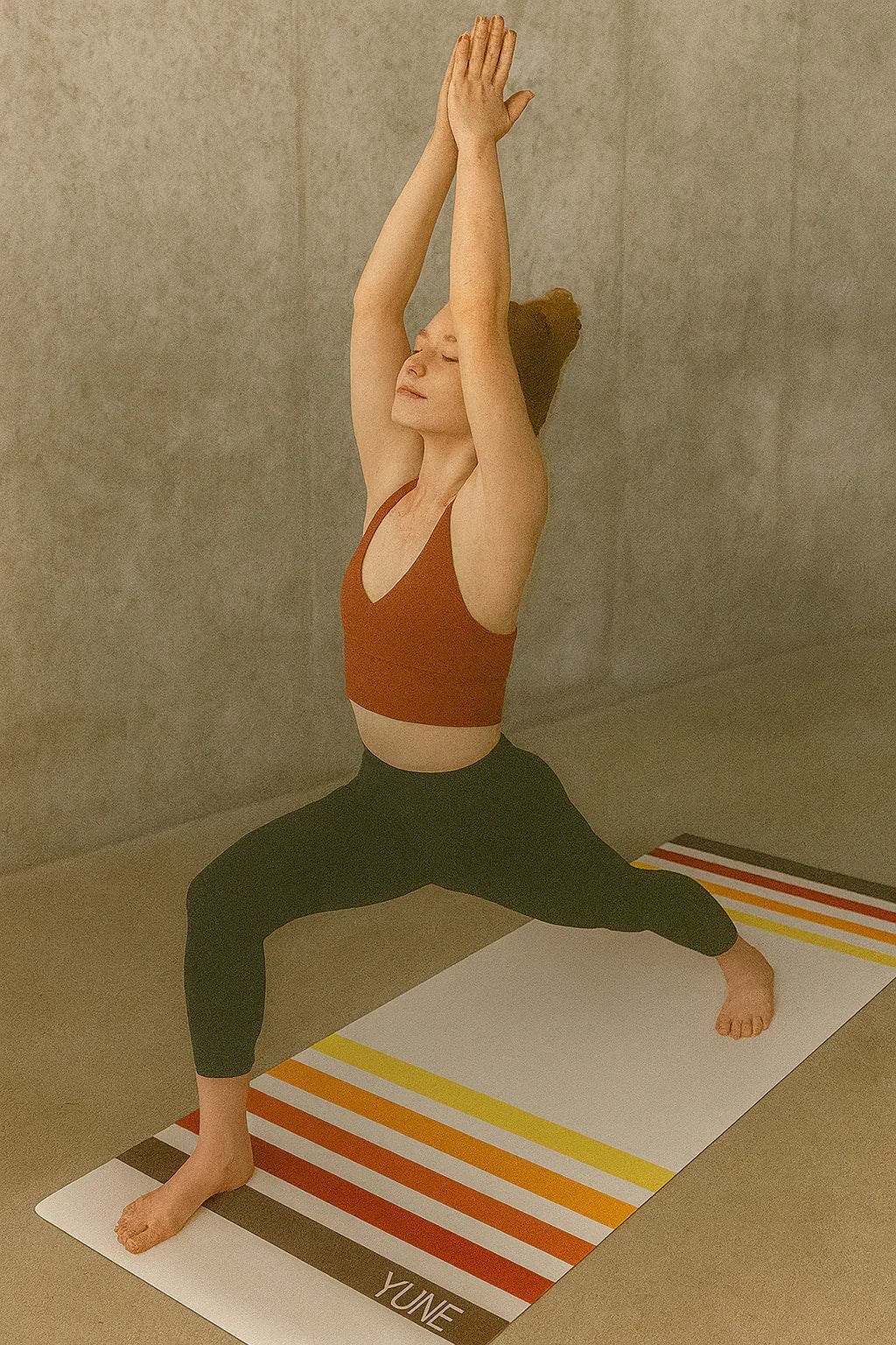 Yune Yoga Striped Yoga Mat OS76-1