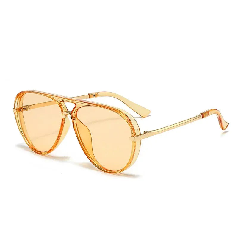 Wanderlust Orange Aviator Sunglasses-5