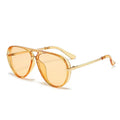 Wanderlust Orange Aviator Sunglasses-5