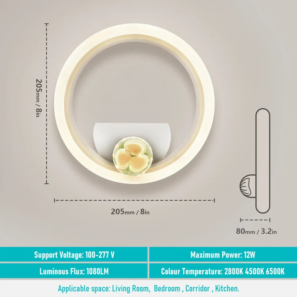 2 pcs Gold Elegance: Modern LED Wall Light for Stylish Home Decor-2