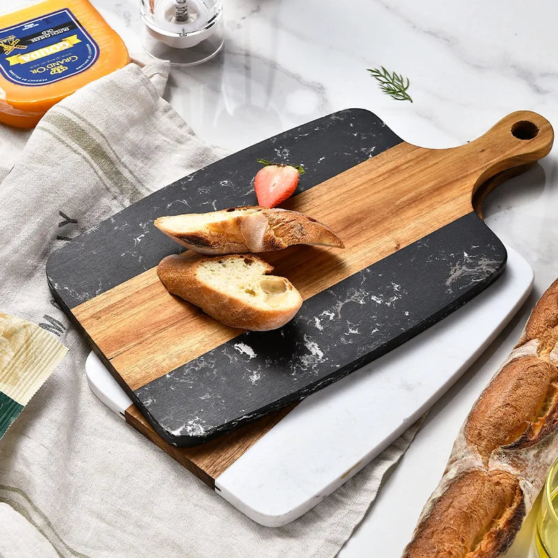 Chopping Board Marble Splicing Acacia Wood