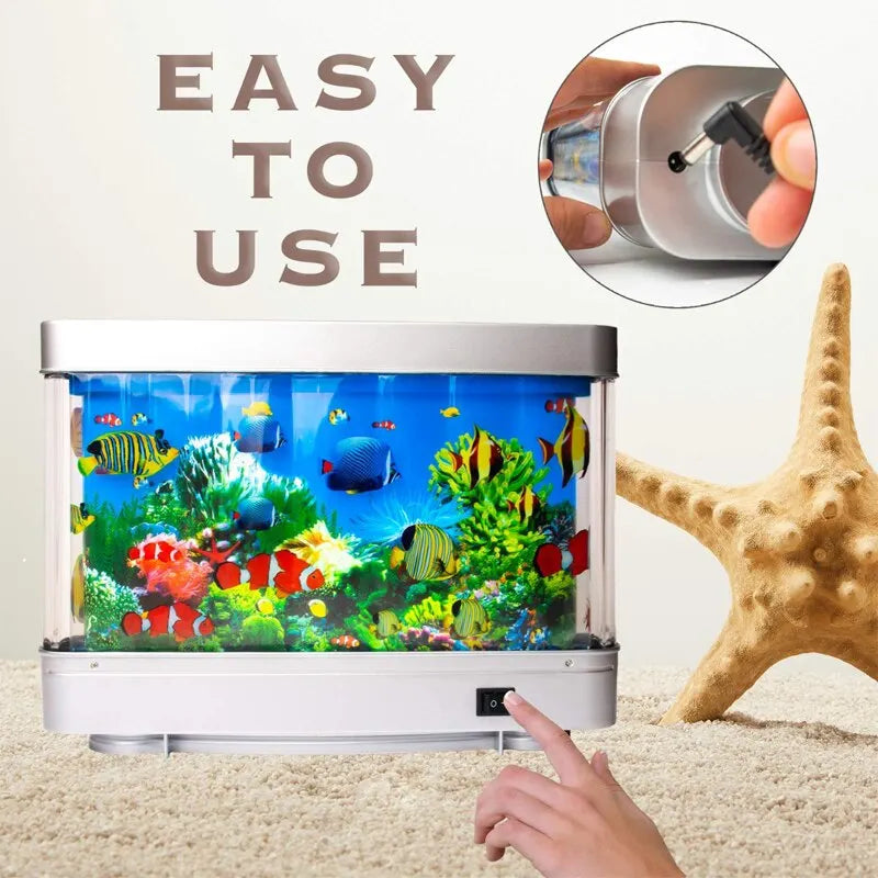 Ocean Motion LED Fish Tank Night Light– EU Plug (Adapter Required for AU Use)-2