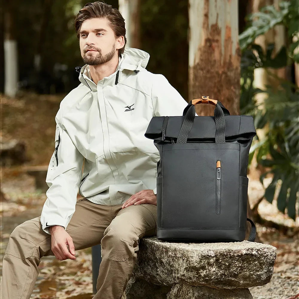 Ravel Expandable Laptop Backpack Waterproof Black-2