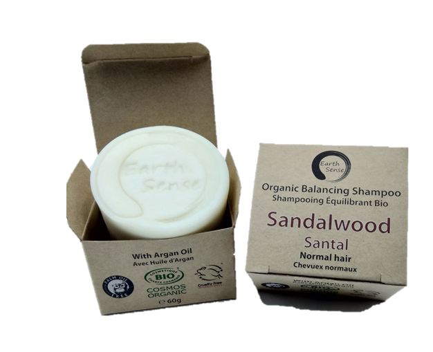 Organic Certified Balancing Solid Shampoo - Sandalwood - Normal & all Hair Types 60g-17
