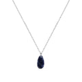 Sodalite Sterling Silver Necklace, Sodalite Pendant Necklace, Gemstone Necklace | by nlanlaVictory-0