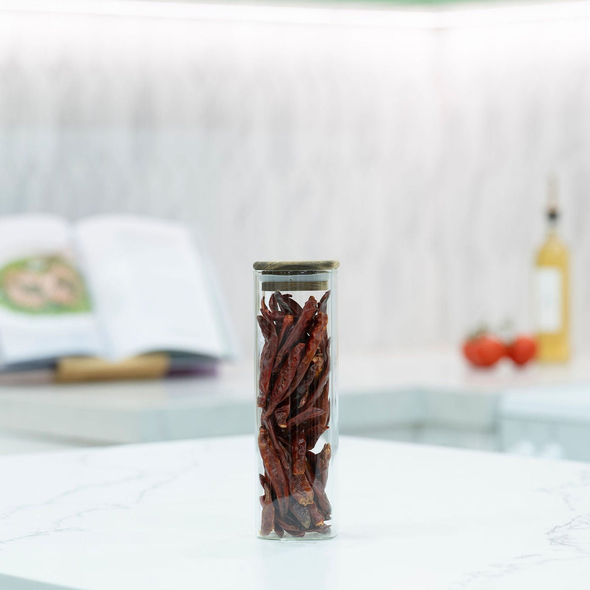 Square Acacia Spice Jars – 3 Sizes-1