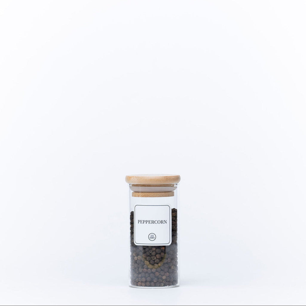 Round Glass Spice Jars with Bamboo Lid – 3 Sizes-6