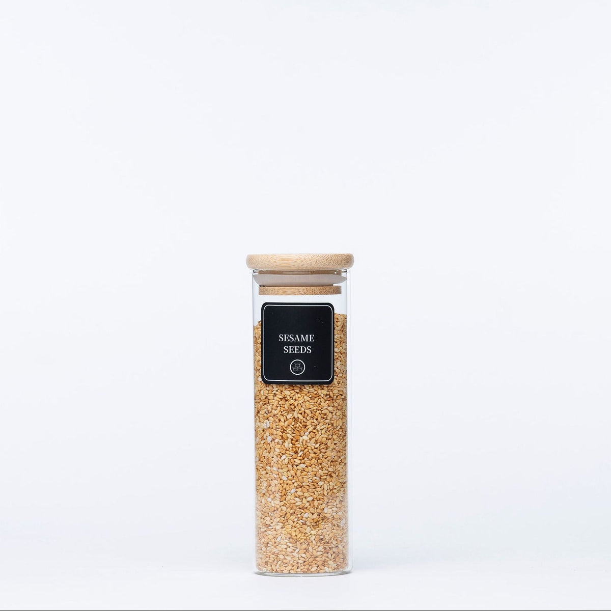 Round Glass Spice Jars with Bamboo Lid – 3 Sizes-7