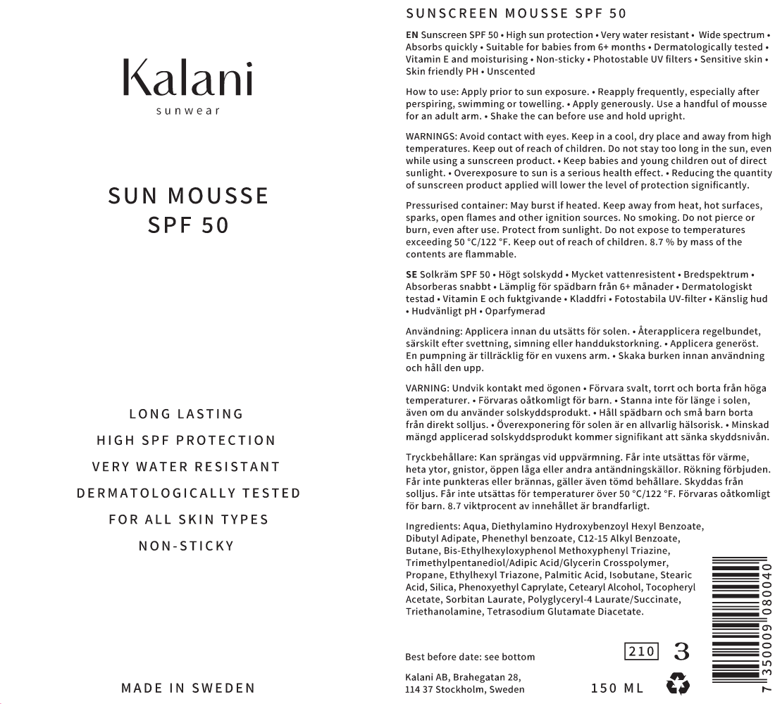Kalani sunwear Sun Mousse SPF 50 (BOX with 6) 20% OFF
