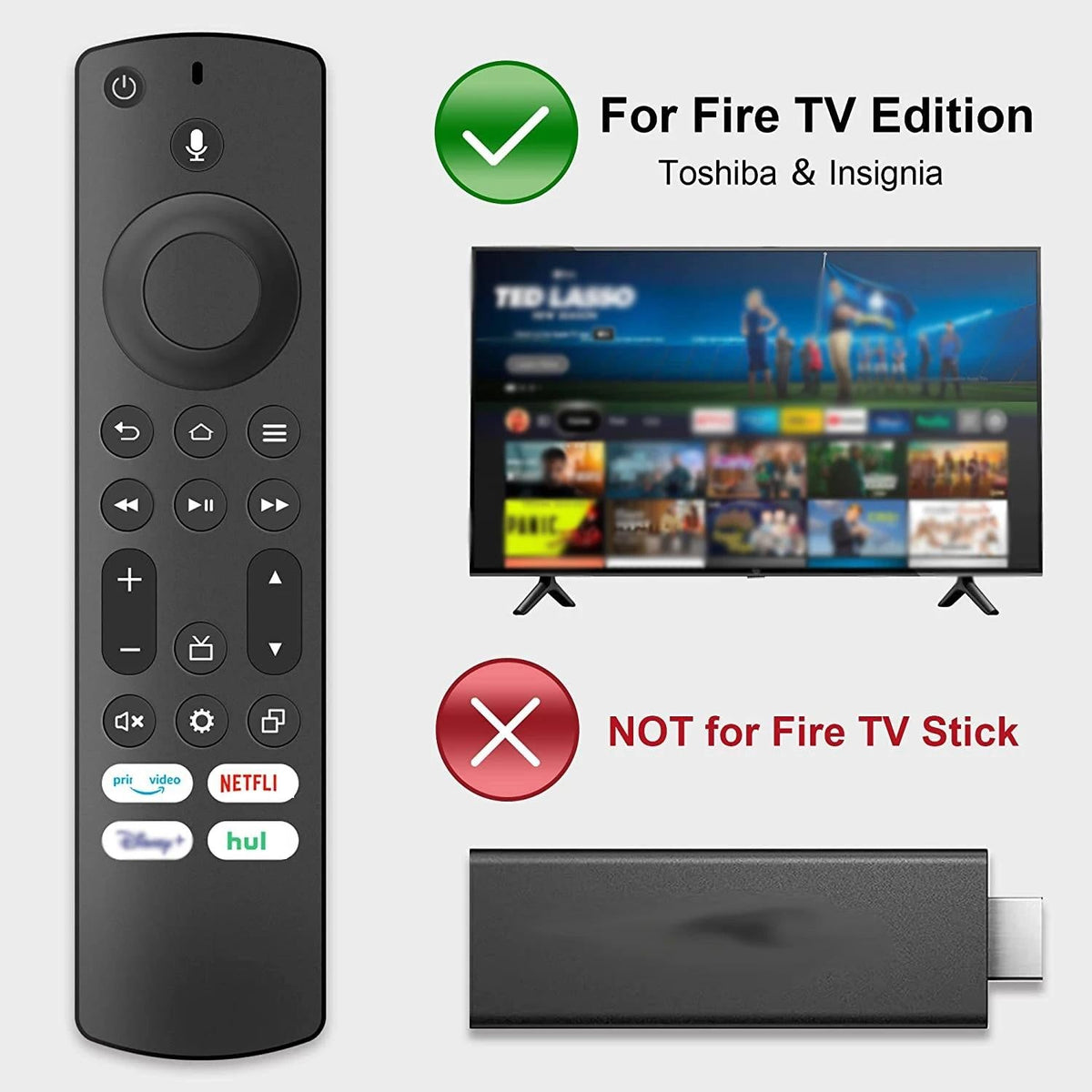 NNEIDS Smart Tv Voice Remote For Insignia Toshiba Fire Tv-1