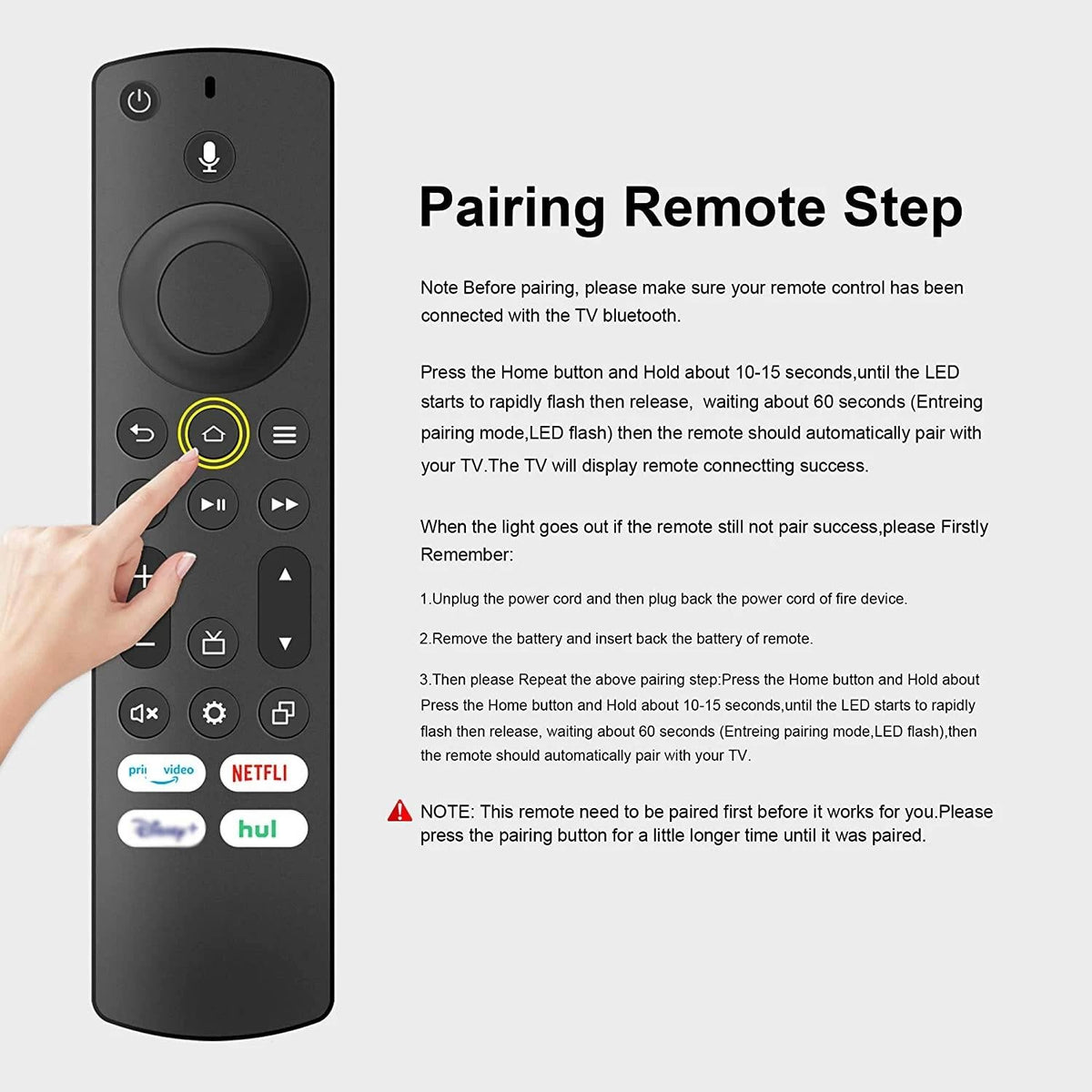NNEIDS Smart Tv Voice Remote For Insignia Toshiba Fire Tv-4