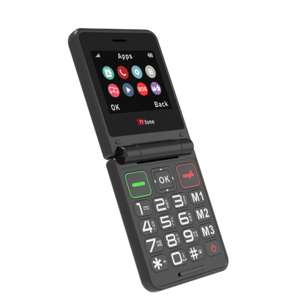 Used - TT660 Flip Mobile with Type-C Cable, Giffgaff SIM-0