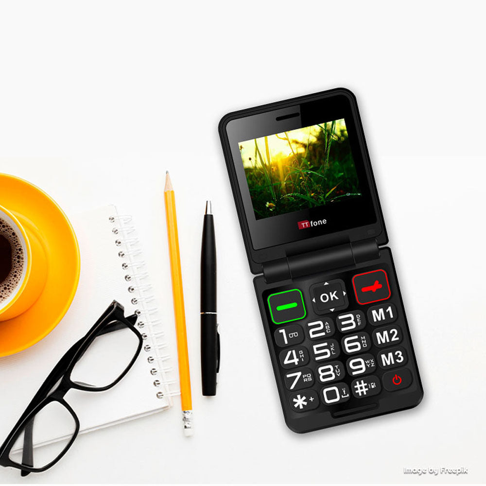 Used - TT660 Flip Mobile with Type-C Cable, Giffgaff SIM-4