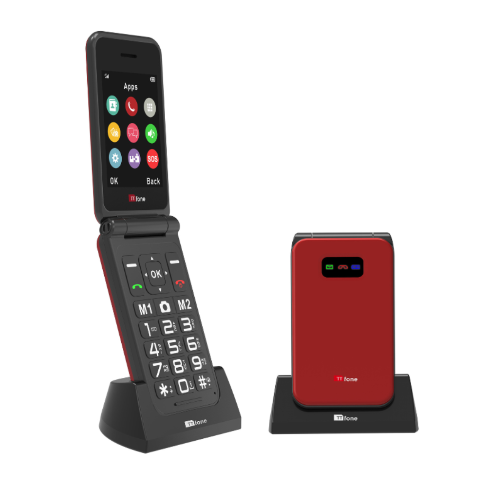 Used - TTfone TT760 4G Red with Dock Charger, Vodafone SIM-1
