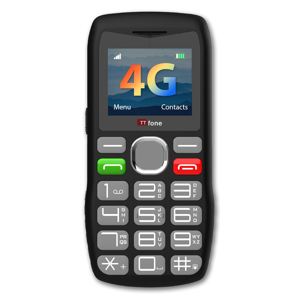Used - TTfone TT890 4G Mobile Phone with Three Pay As You Go SIM card and USB Type C Cable-0