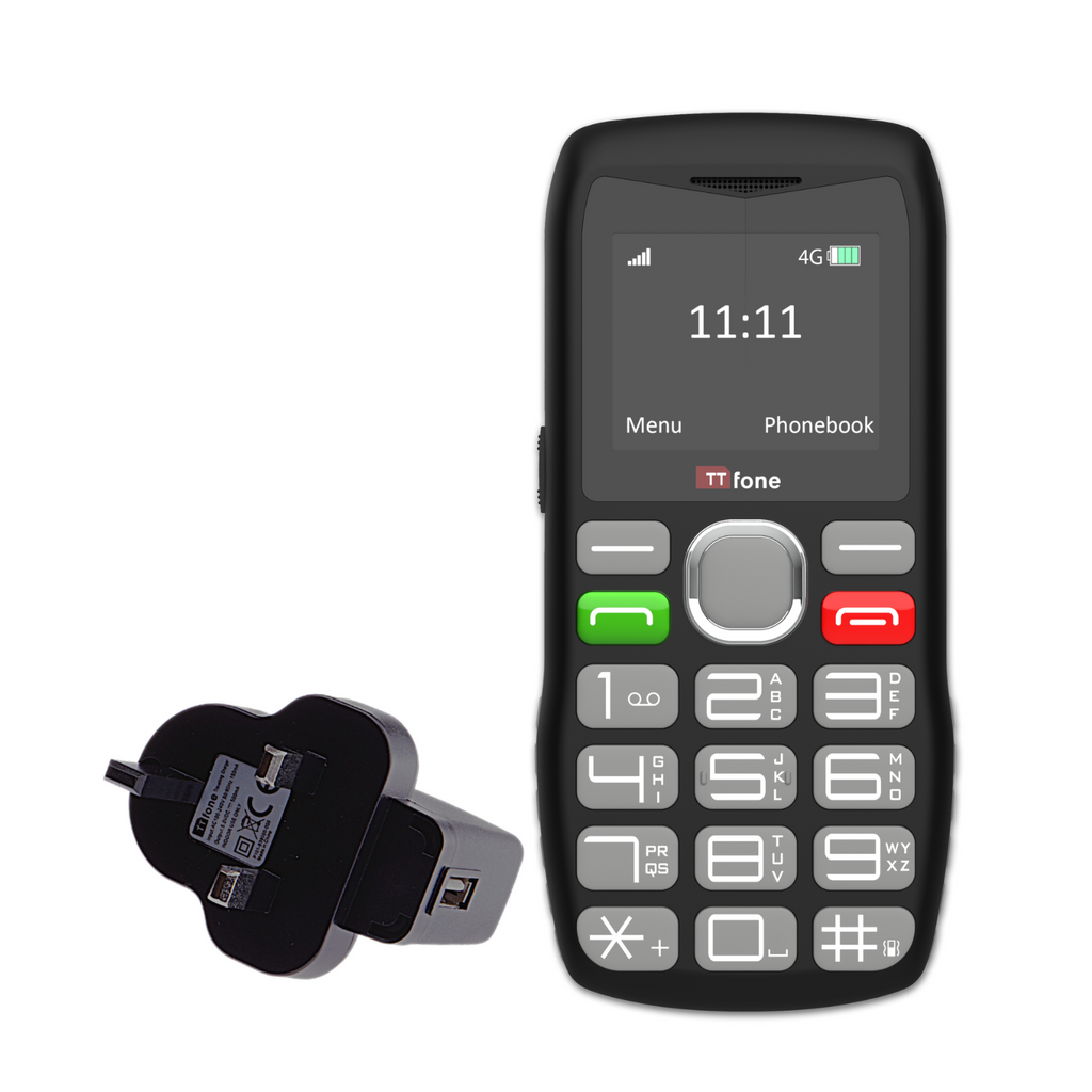 TTfone TT890 4G Mobile Phone with Vodafone Pay As You Go SIM card and Mains Charger-0