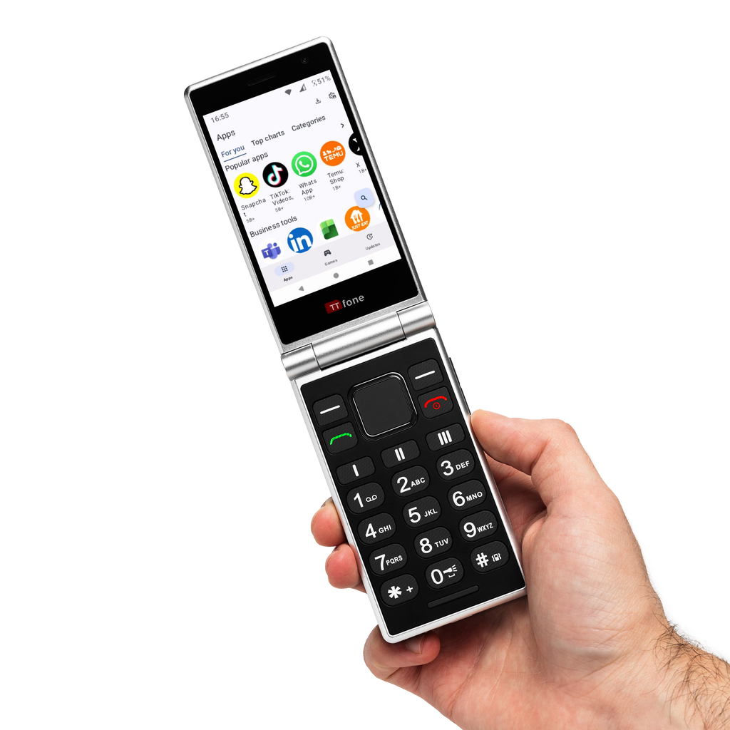 TTfone TT990 Simple Smartphone with Android 14 (De-Googled) & EE PAYG-1