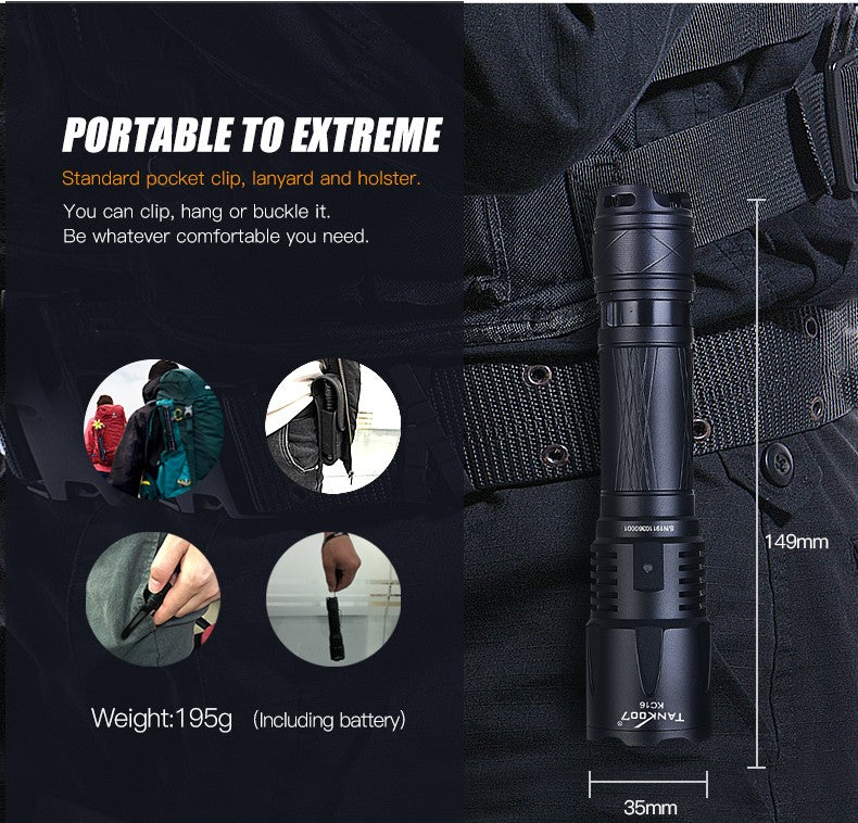 TANK007 KC16 Outdoor Tactical Flashlight