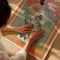 Floral Tiger Vase Art Print-1