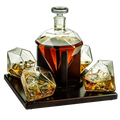 Diamond Decanter Set Premium Barware Gift Elegant Drinkware Collection-0