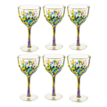 Pebble Confetti Mexican Luxury Hand Blown Wine Glasses Premium Barware Gift-0