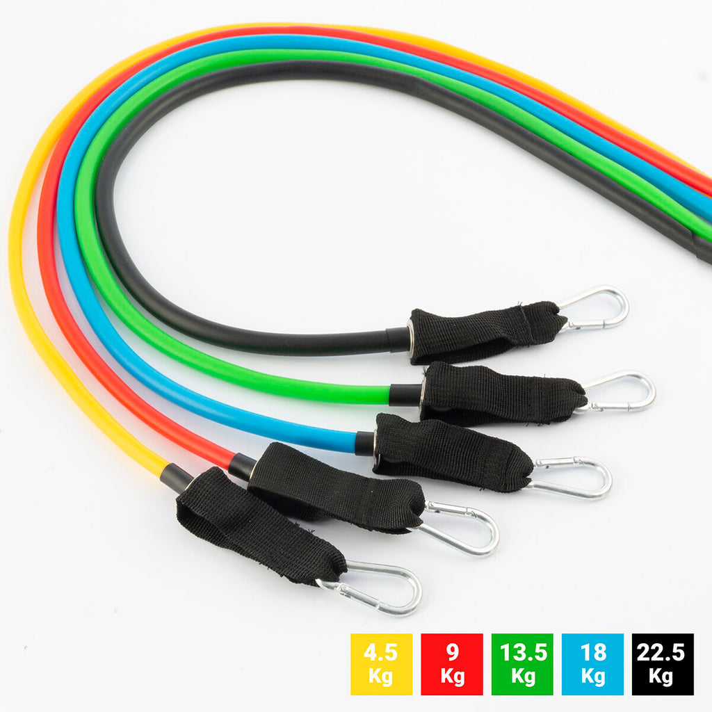 Set of Resistance Bands with Accessories and Exercise Guide Rebainer InnovaGoods 5 Units