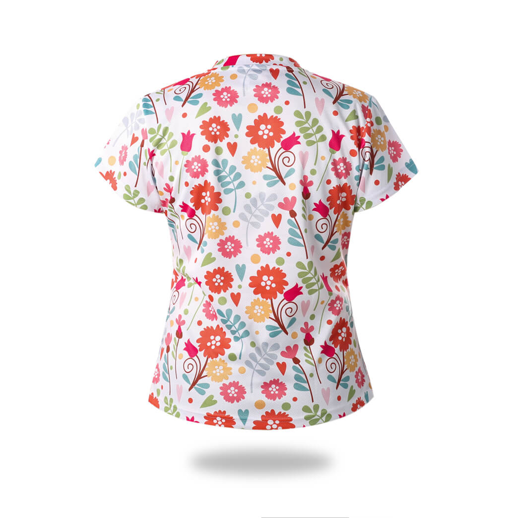 Women Floral Pattern Sublimation T-Shirt
