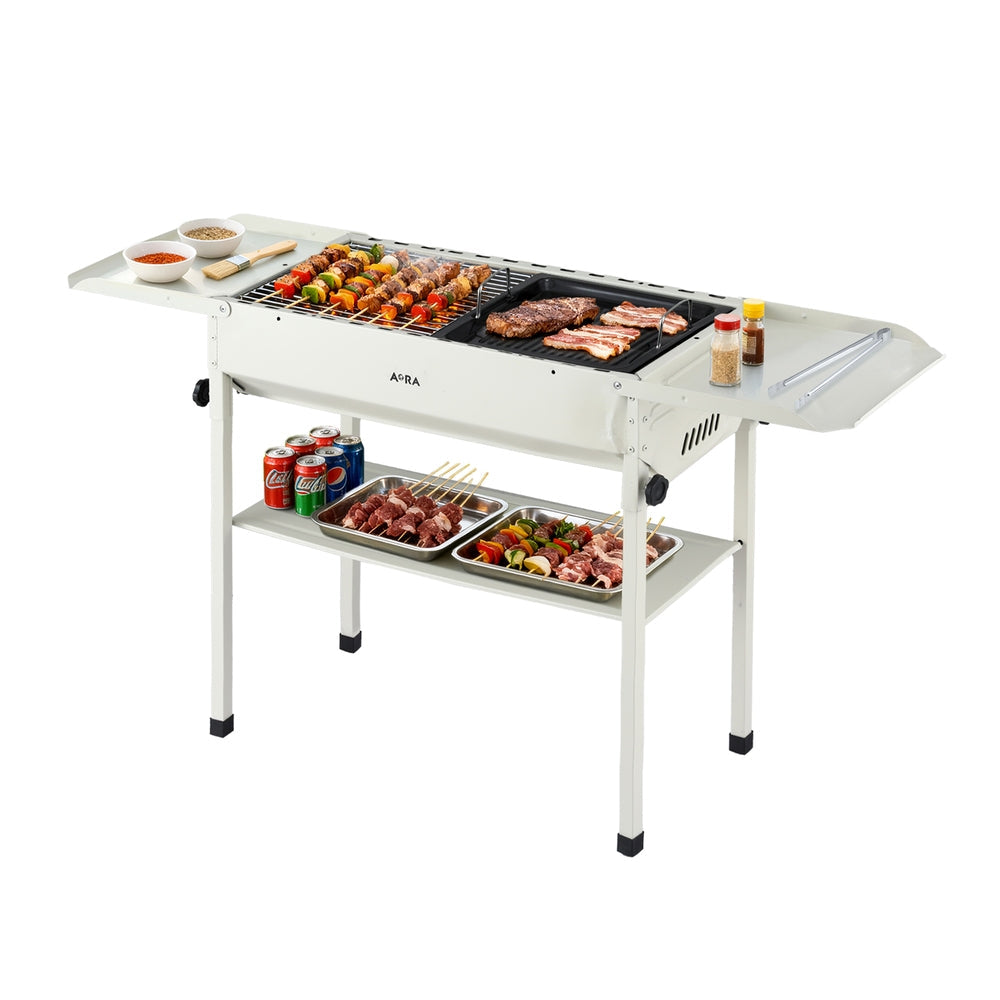 Grillz Portable BBQ Grill w/ Stainless Steel Racks & Pans for Outdoor-1