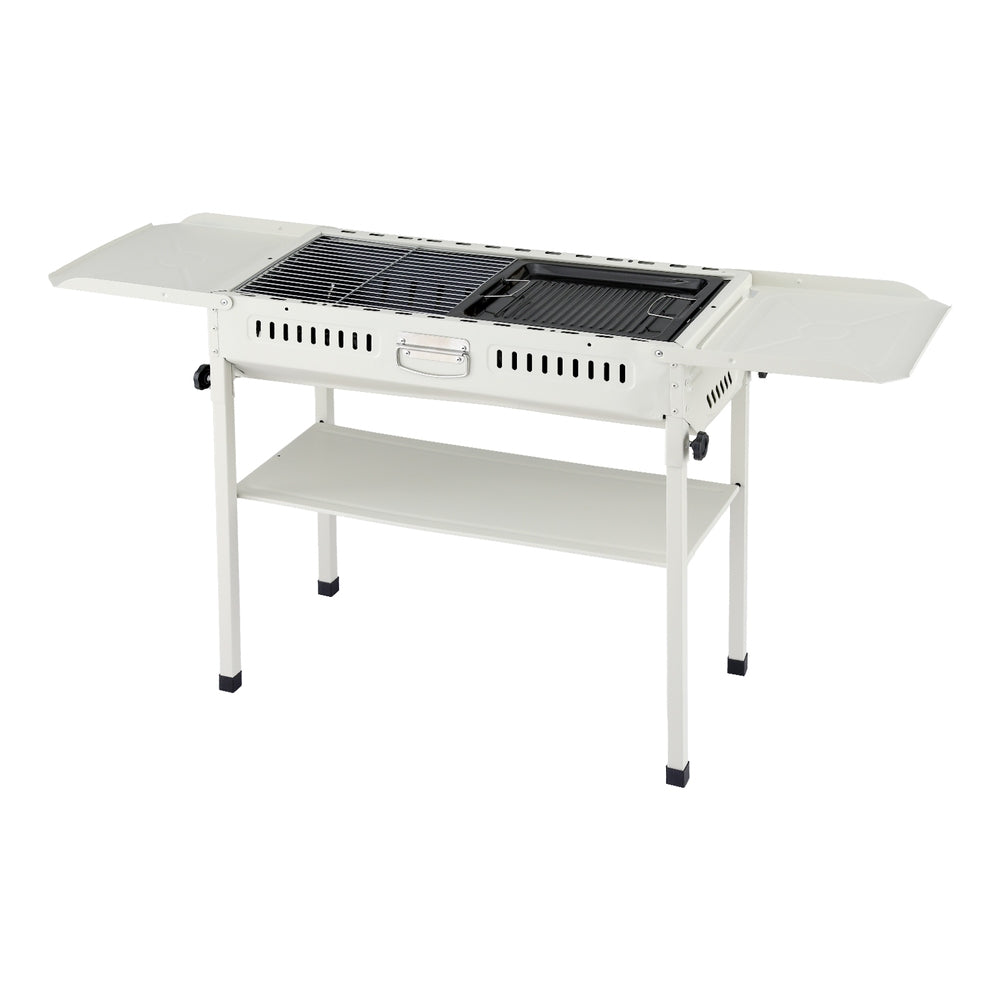 Grillz Portable BBQ Grill w/ Stainless Steel Racks & Pans for Outdoor-3