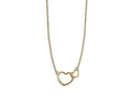 Ketting Twee Hartjes Goudkleur XN005G-0