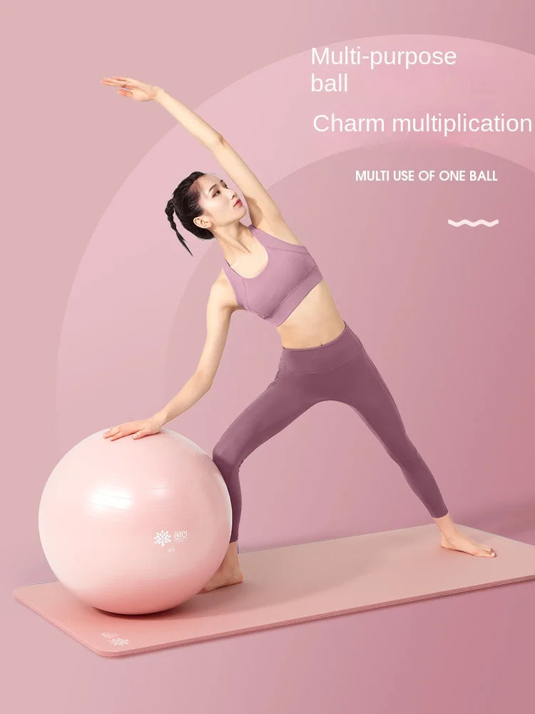Yoga Ball Anti-Burst with Pump Stability & Balance-2